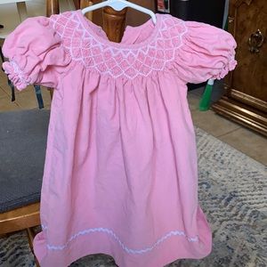 Corduroy smocked dress